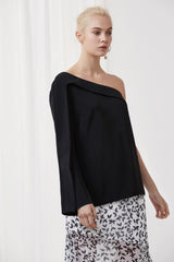 Overpowered Long Sleeve Top Black Front