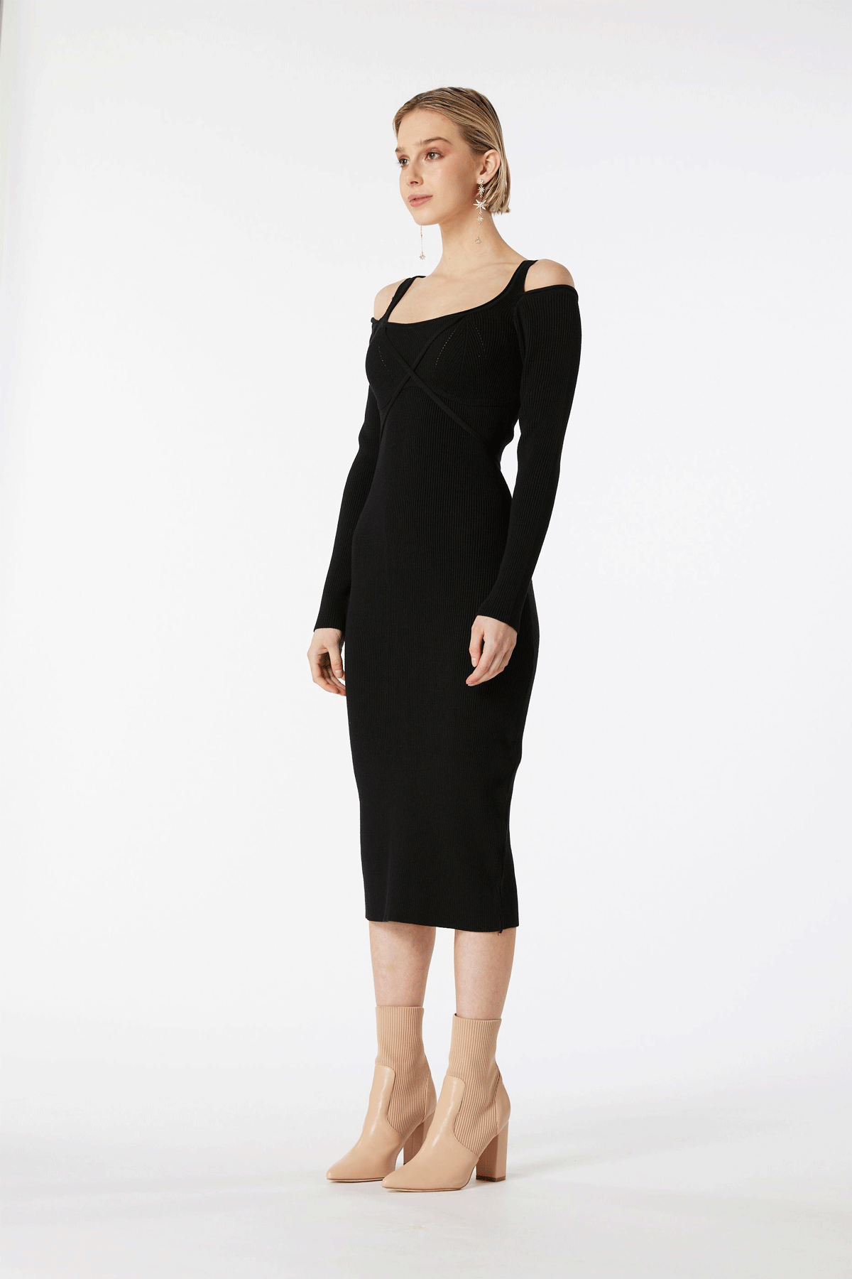 Elliatt Marisol Knit Dress Black