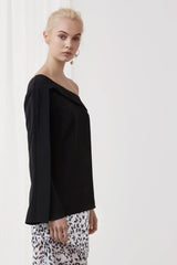 Overpowered Long Sleeve Top Black Side